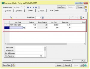 How to create Sage 100 Dropship Purchase Orders