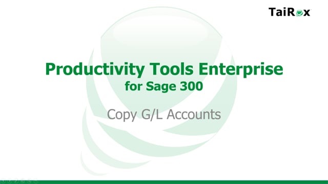copy GL Accounts video thumbnail