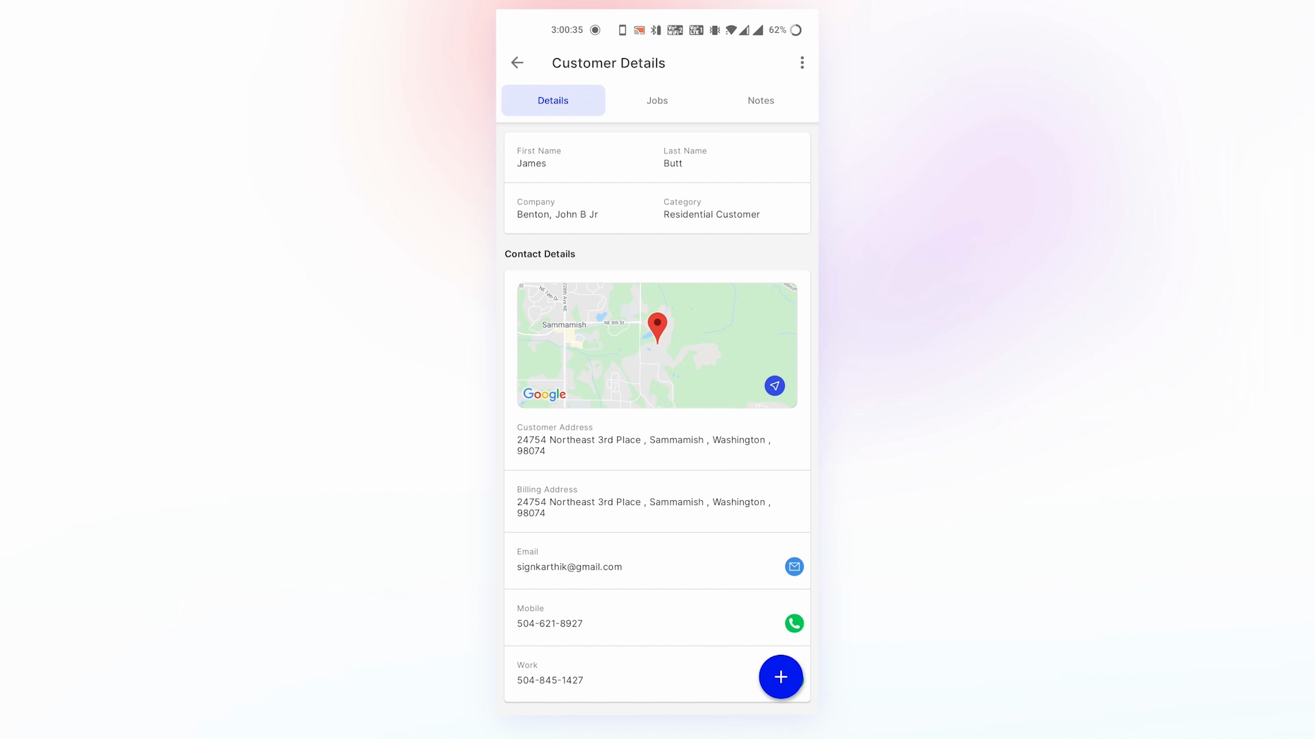 view jobs of selected customer thumbnail