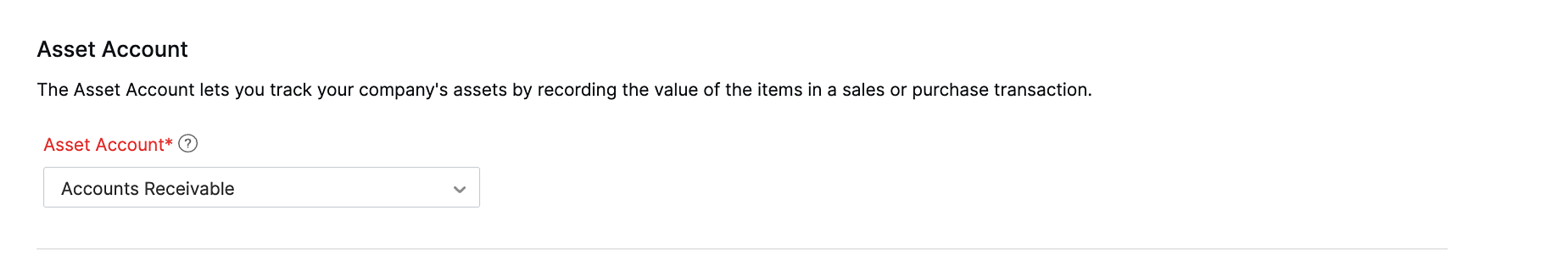 asset account for xero