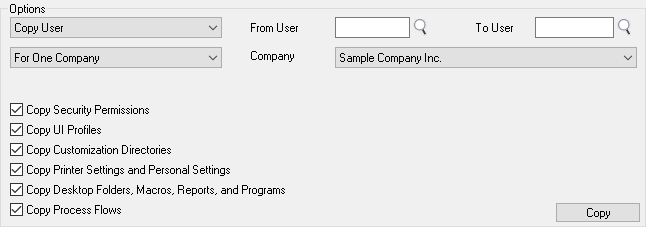 Copy User to User screen