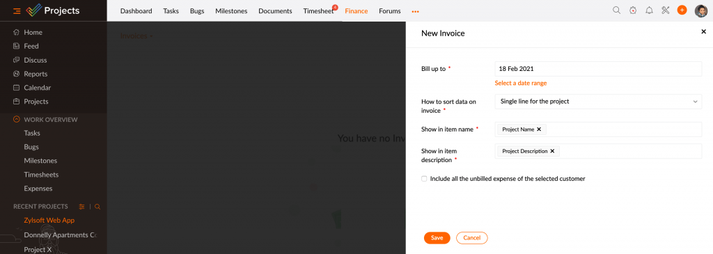 Create Invoices and Bill Clients using our Timesheet System​