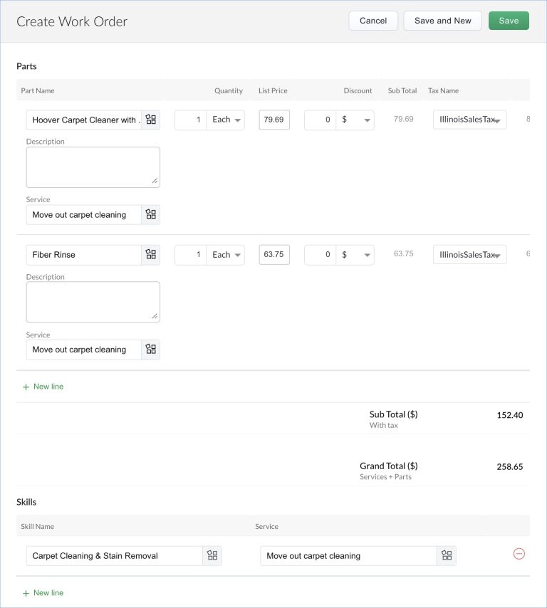 Add skills and parts