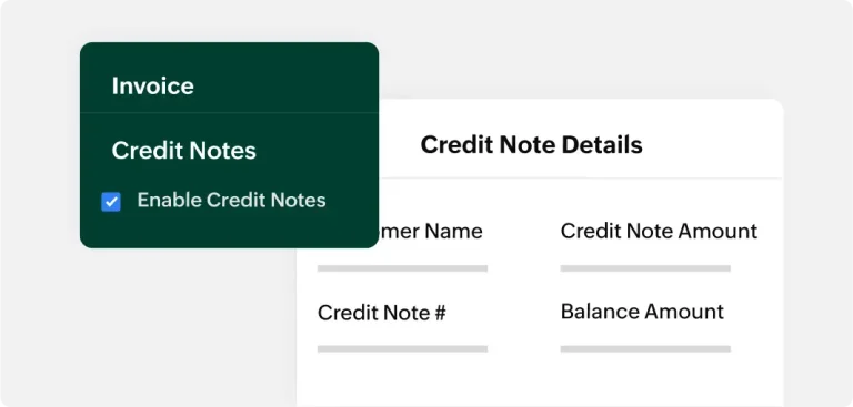 Credit Notes Detail Screen