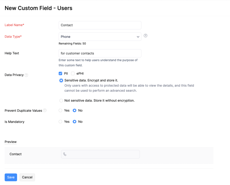 Zoho Books - How to Create a Custom Field for Users