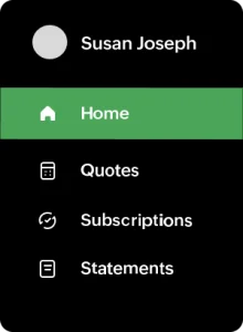 Customer Portal Sidebar