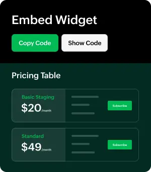 Embed Widget Screen