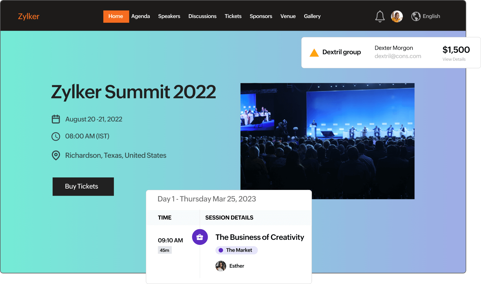 even planning on zoho backstage