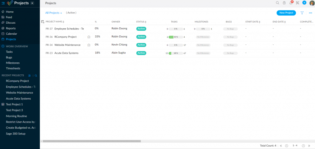 Zoho Projects - How to Filter Calendar Tasks by Project