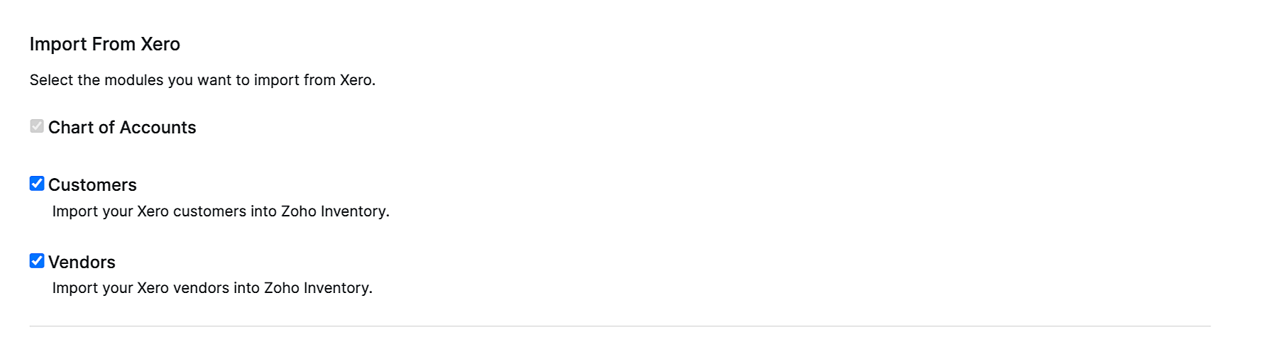 import customers and vendors in xero