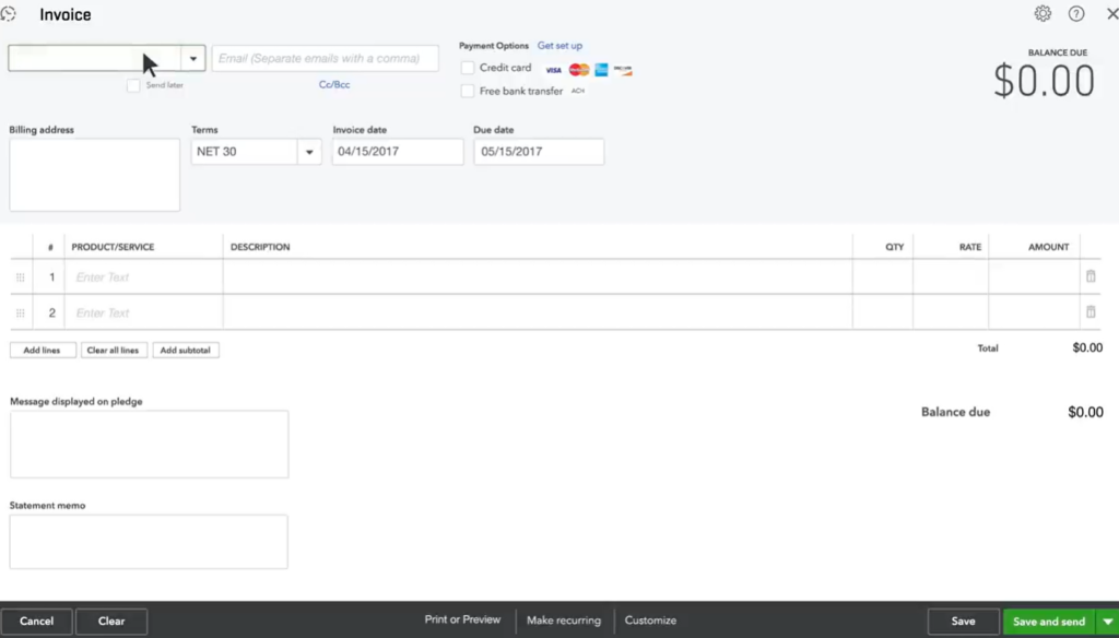 How to Create an Invoice QuickBooks Online
