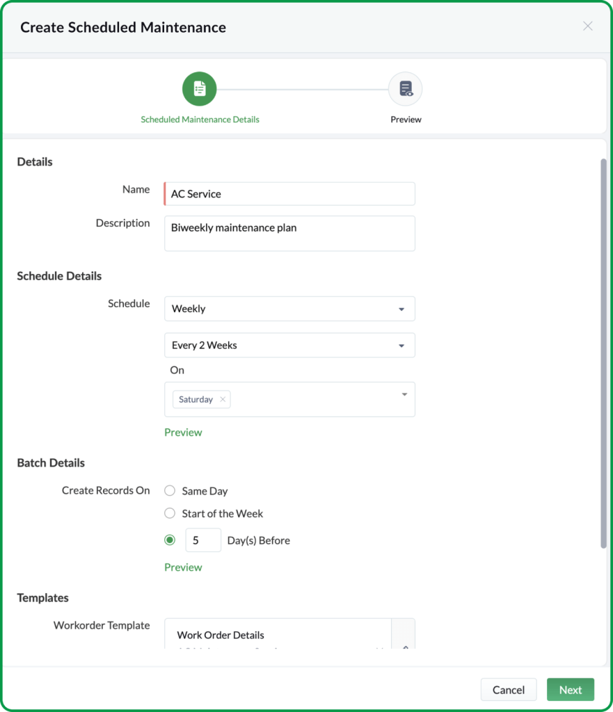 Set up a maintenance schedule.