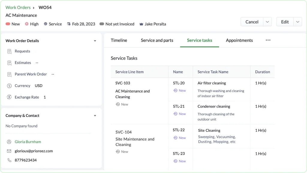 Tackle services task by task.