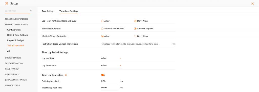 timesheet billing status