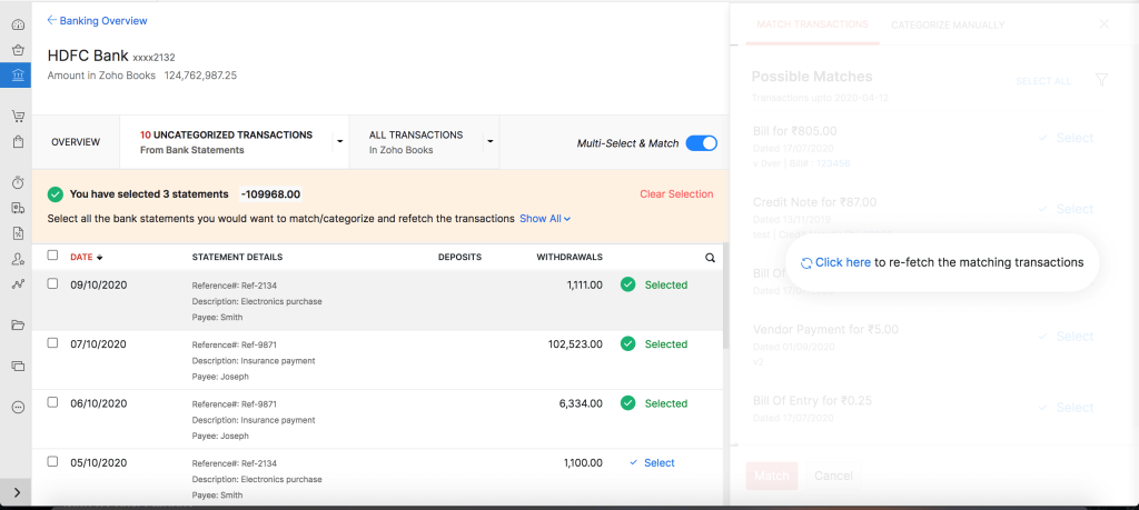 enable zoho expense integration